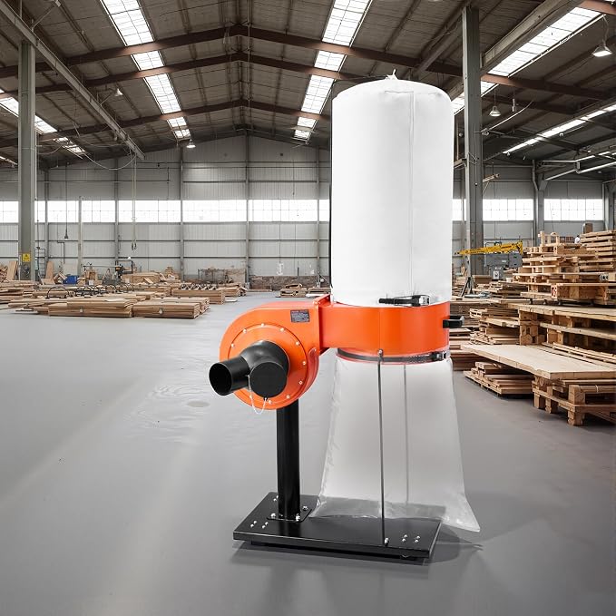 VEVOR Dust Collector, 800 CFM 2.5 Micron Vortex Cone Dust Collectors, 1HP - Image 8