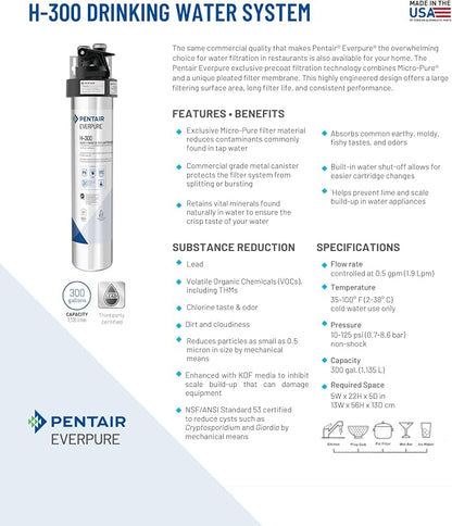 Pentair Everpure H-300 Quick-Change Filter Cartridge, NSF Certified to Reduce - Image 5