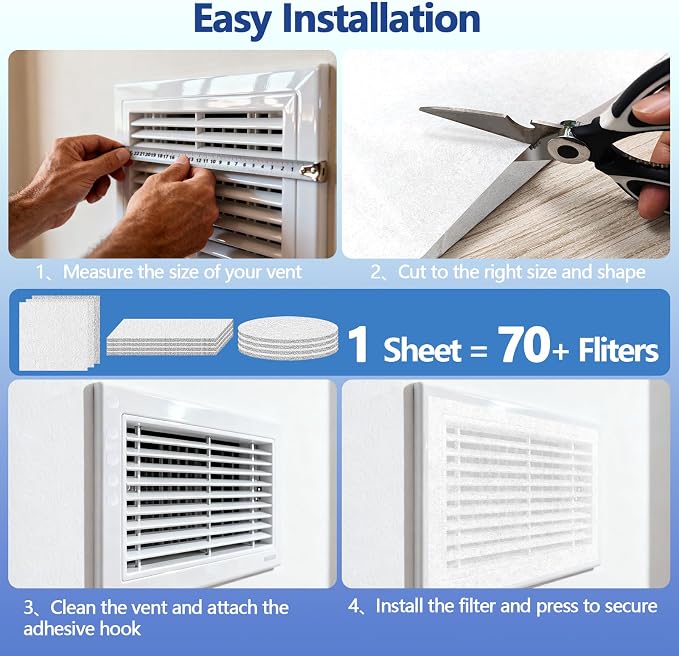 MERV 13 Cut to Fit Air Filter Material, 23 Sq Ft Polyester Filter Roll - Image 4