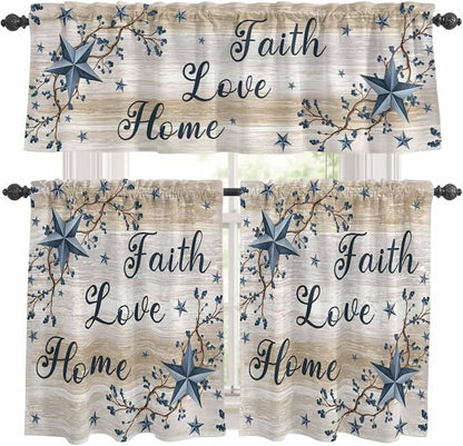 Vintage Country Kitchen Curtains Set 3 Piece by Unknown