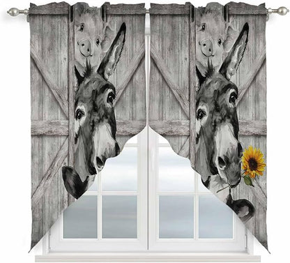 Funny Farm Animals Swag Valances by Unknown