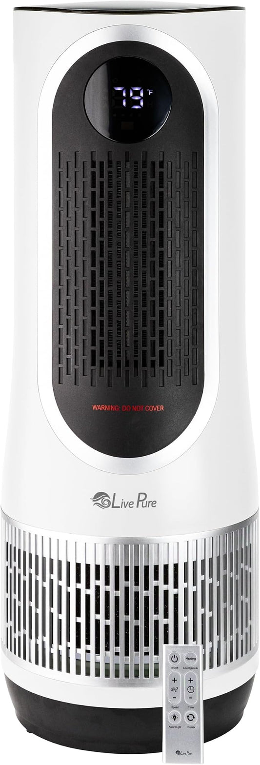 LivePure 3-in-1 LP500 Clean Heat Air Purifier & Electric Heater – Oscillating by LivePure
