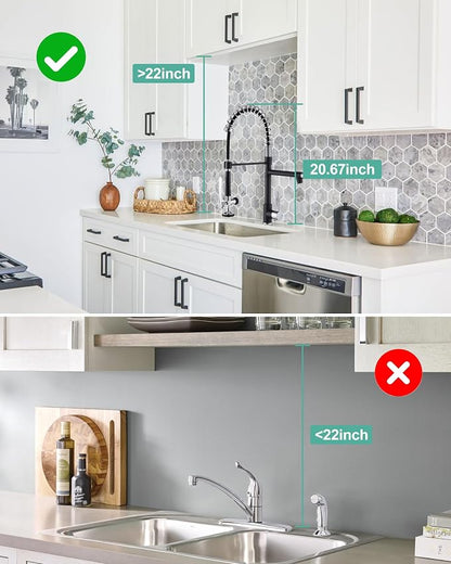 Fapully Kitchen Sink Faucet, Pull Down Kitchen Faucet, Single Handle Single - Image 8