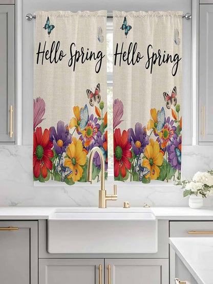 Spring Flowers Living Room Curtains 72 Inches length, Farmhouse Vintage Country - Image 3