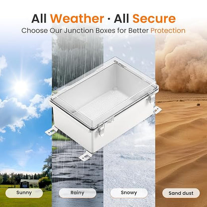 QILIPSU Outdoor WiFi Enclosure, 8.6"x6.7"x4.3" Waterproof Electrical Junction - Image 5