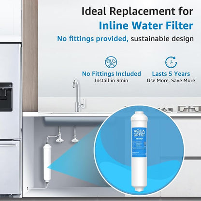 AQUA CREST FF35 Inline Water Filter Replacement, 1/4" Quick-Connect Replacement - Image 3