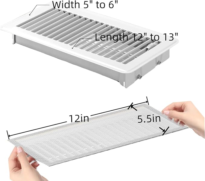 4 PCS White Magnetic Vent Covers-5.5x12 Magnetic Air Vent Covers - Image 2