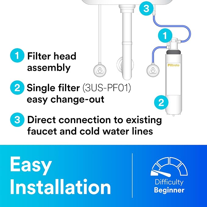 Filtrete 3US-PS01 Advanced Under Sink Quick Change Water Filtration System - Image 6