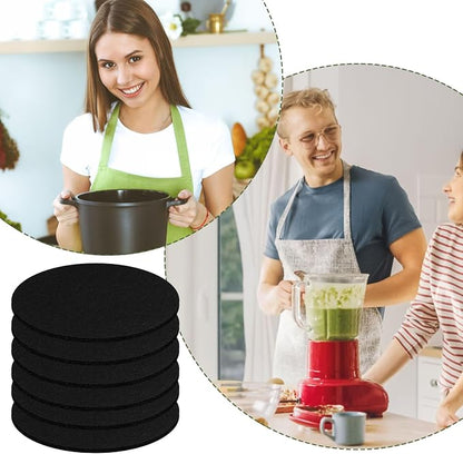 6 Pack Charcoal Filters for Compost Bucket, 7.25 inch Round Activated Carbon - Image 4