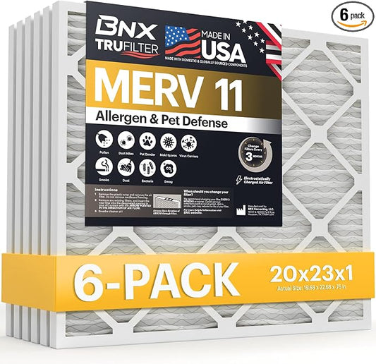 BNX TruFilter 20x23x1 Air Filter MERV 11 by BNX