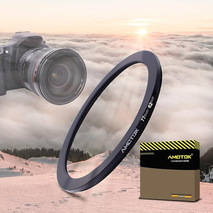 77mm Lens to 62mm Camera Lens Adapter, 77mm to 62mm Filter Step-Down Ring by AMOTOK