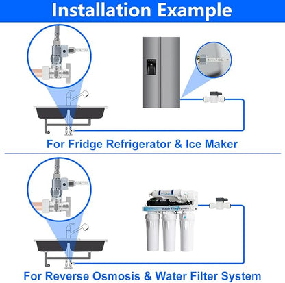 Refrigerator Water Line Kit Connection and 1/4 Compression Ice Maker - Image 7