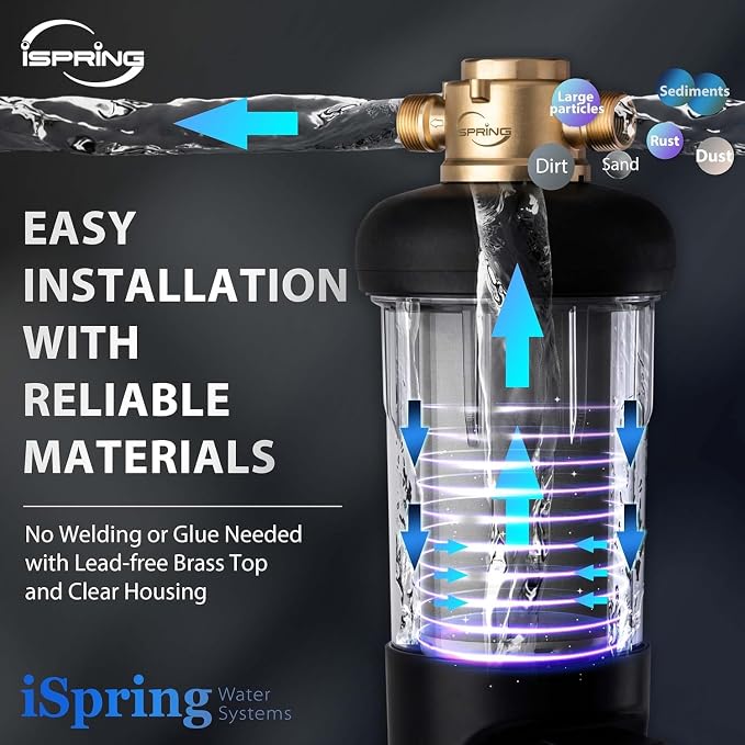 iSpring WSP50ARJ, NSF Certified, Spin-Down Sediment Water Filter, Upgraded - Image 6