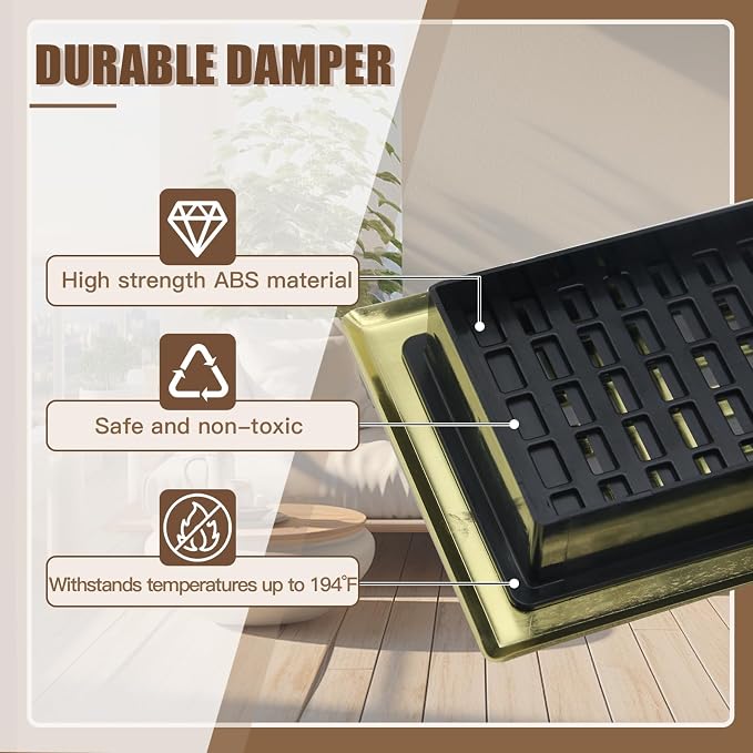 Air Floor Vent Adjustable Register 4x12 Inch Floor Register Vents - Image 4