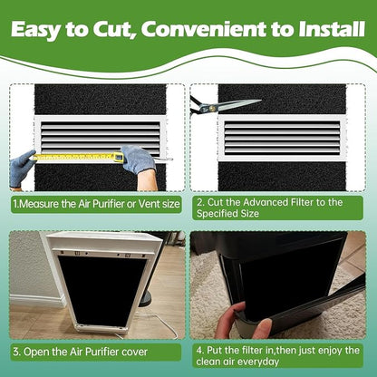 Cut to Fit Activated Carbon Air F ilter Sheet 16"x 48"x 1/4", Universal - Image 7