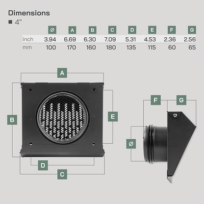 Vent Systems 4" Inch Exhaust Vent Cover - Image 2