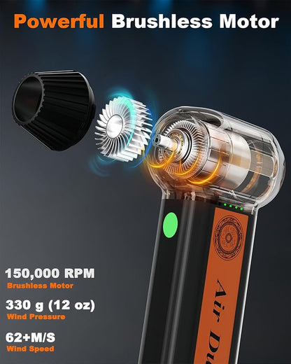 Powerful 2-in-1 Compressed Air Duster & Handheld Car Vacuum Cleaner - Image 3