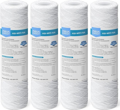 AQUA CREST AP110 5 Micron 10"x2.5" String Wound Whole House Water Filter by AQUACREST