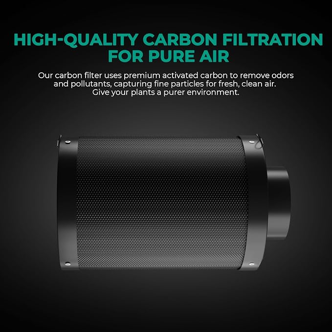 MARS HYDRO 4 Inch Carbon Filter, Inline Air Filter Odor Control - Image 3