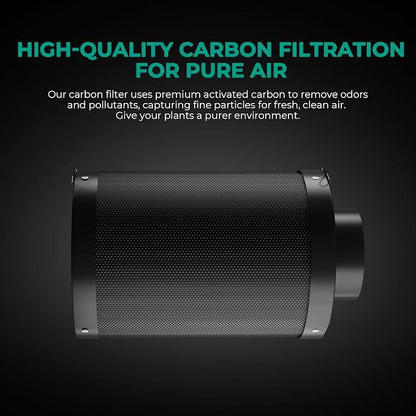 MARS HYDRO 4 Inch Carbon Filter, Inline Air Filter Odor Control - Image 3