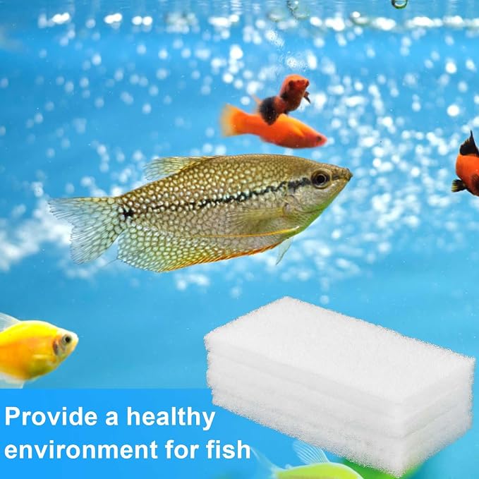 12 Pack Filter Pads for Aquarium Fish Tanks, Aquarium Polyethylene Media Pads - Image 6