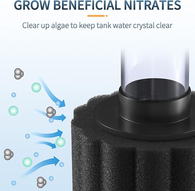 Pawfly Aquarium Nano Bio Sponge Filter Quiet Betta Fry Shrimp Foam Filter Kit - Image 2