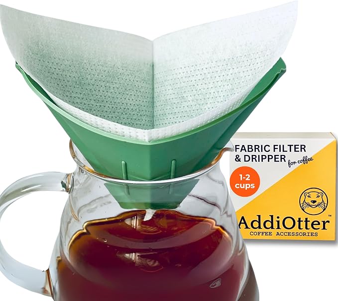Pour-over Coffee Set for Home/Outdoor Adventures, Includes 80 Disposable Fabric by AddiOtterCoffeeAccessories
