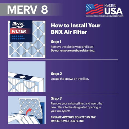 BNX 16x25x1 MERV 8 Air Filter 2 Pack - Image 5