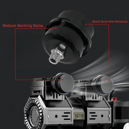 3/4"Thread Air Compressor Silencer Filter, 20mm Metal Air Compressor Intake - Image 3
