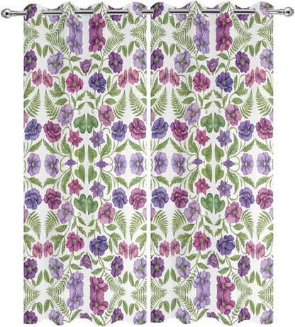 Flowers Outdoor Curtains for Patio Summer Floral Pastoral Farmhouse Plant - Image 9