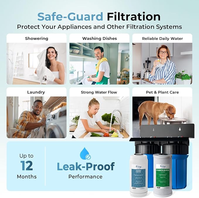 iSpring WGB21B-PB 2-Stage Whole House Water Filtration System w/ 10” x 4.5” - Image 5