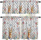 Kitchen Curtains Tiers and Valance Set of 3, Easter Light Filtering Window by Anzona