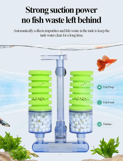 UPETTOOLS Aquarium Biochemical Sponge Filter（M）, Ultra Quite Aquarium Air Pump - Image 2