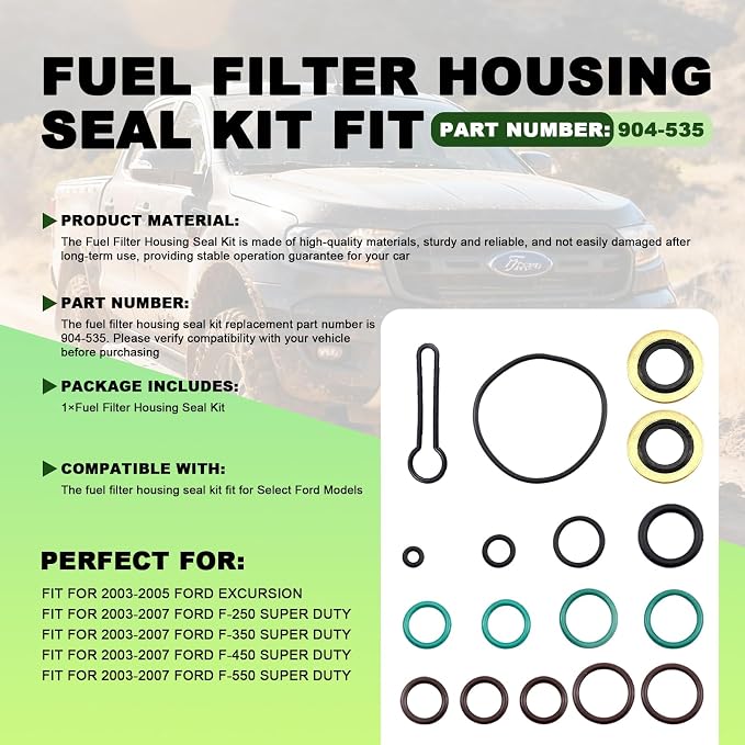 Fuel Filter Housing Seal Kit Fit - Image 4
