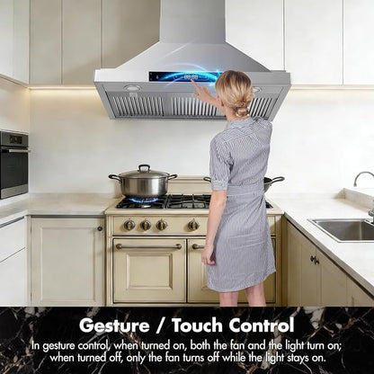36 inch Wall Mount Range Hood Convertible Vent - Image 5