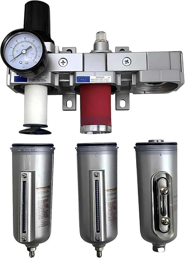 1/2" NPT Heavy Duty Compressed Air Filter Regulator Coalescing Dsiccant Dryer - Image 3