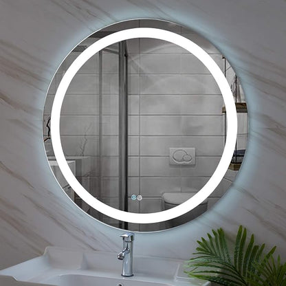 Illuminated Bathroom Mirror 800 x 800 MM Round LED Wall Mounted Vanity Mirror - Image 2