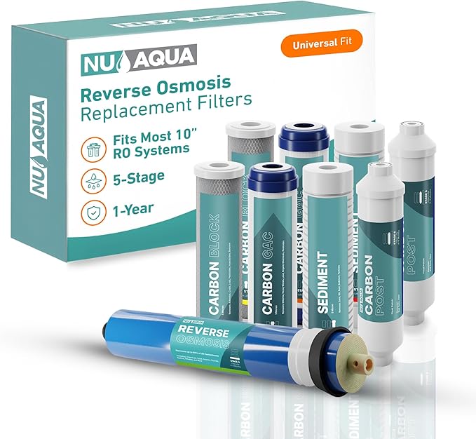 NU Aqua Reverse Osmosis Water Filter System Replacement Set by NUAqua