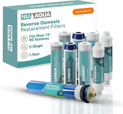 NU Aqua Reverse Osmosis Water Filter System Replacement Set by NUAqua