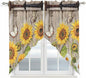 Farmhouse Sunflowers Swag Valances by Unknown
