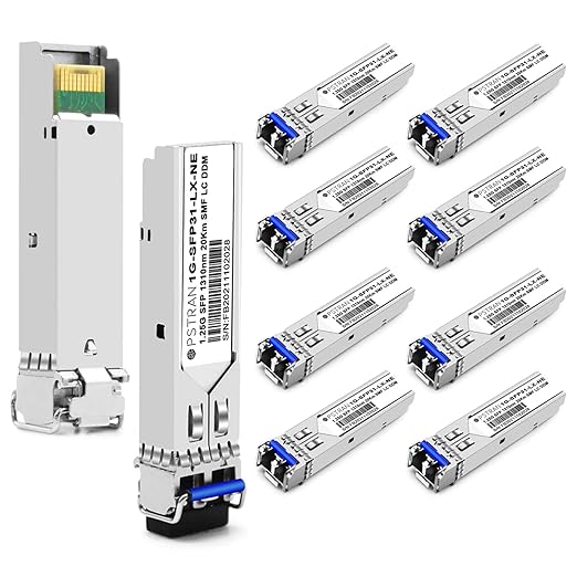 OPSTRAN 1000BASE-LX/LH SFP Optical Transceiver Module Compatible with Netgear AGM732F 1G SFP 1310nm 20km DDM Duplex LC SMF 10 Pack