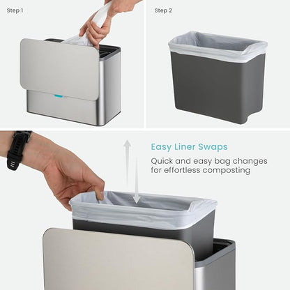 Home Zone Living Kitchen Compost Bin - Image 6