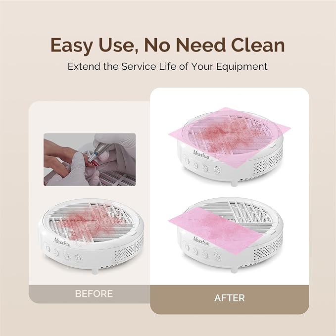 MelodySusie 200 Sheets Nail Dust Collector Filter Paper, Disposable Dust Vacuum - Image 4