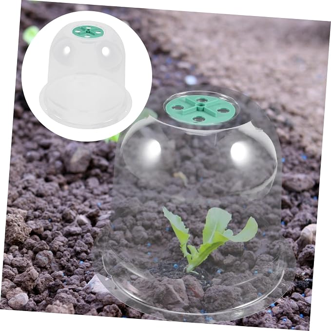 2pcs Small Garden Cloche Clear Plastic Humidity Domes - Image 9