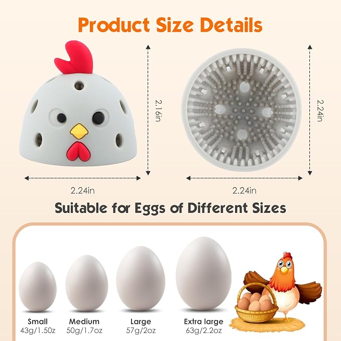 Egg Washer for Fresh Eggs, Silicone Egg Brush Cleaner, Egg Cleaner Scrubber for - Image 2