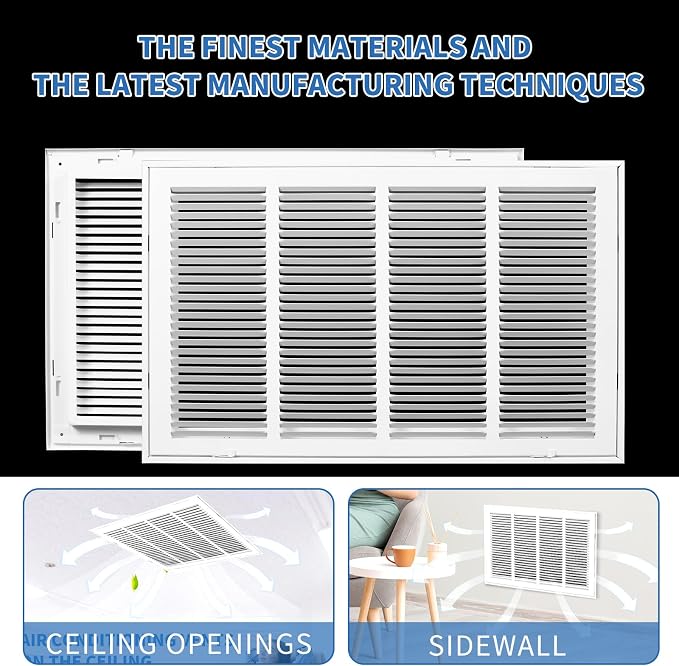 24x20 Return Air Grille, Return Air Vent Cover - Image 5