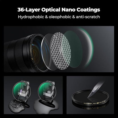 K&F CONCEPT 72mm Circular Polarizers Filter Super Slim - Image 6
