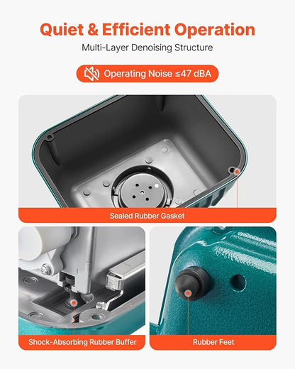 VEVOR Linear Air Pump 1110 GPH | Pond Aerator & Septic Tank Pump - Image 3