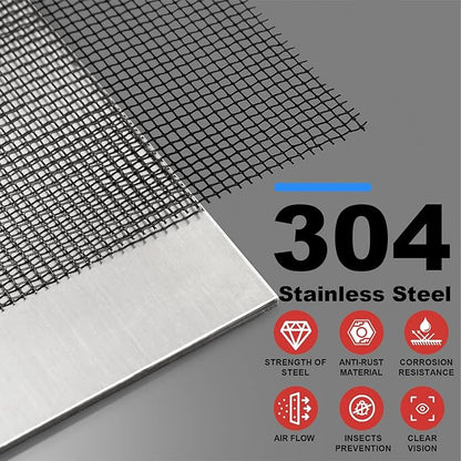 304 Stainless Steel Mesh, 47in x 10ft, 22 Mesh, Sturdy Metal Screen Roll - Image 2