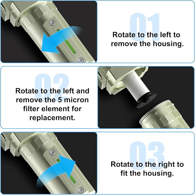 3/4" NPT Industrial Aluminium Air Compressor Moisture Filter, Air Desiccant - Image 6